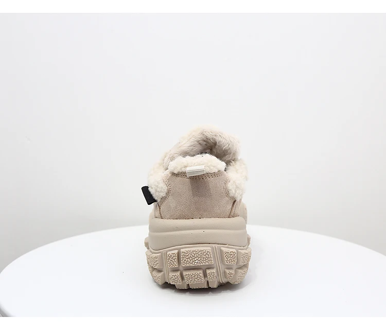 Зимние хлопковые кроссовки; Зимние ботильоны на меху; толстая шерсть; теплые ботинки из натуральной воловьей кожи; Теплая обувь; Женская хлопковая обувь