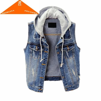 

Fashion 2020 Newest Denim Vest Female Jeans Women's Vests Spring Autumn Ladies Casual Waistcoat Outerwear Clothing LWL683
