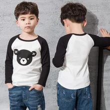 Новинка года; Стильная Детская футболка с длинными рукавами для мальчиков; сезон весна-осень; хлопковые топы для маленьких мальчиков; универсальная рубашка