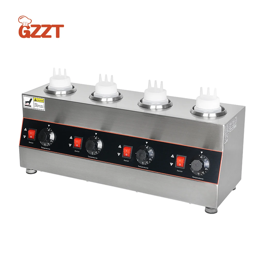 GZZT 4 Bottles Sauce Warmer Electric Jam Heater Capacity 650 ML *4 Ketchup Jam Dispenser 30℃-85℃ Heavy Duty 640W 110V 220V 12000lb 5443kg capacity 12v dc heavy duty electric winch