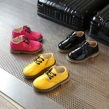 

2019 Spring Children Casual Shoes Child Leather Sport Shoes Male Female Child Fashion Vintage Leather Martin Boots Baby Sneakers