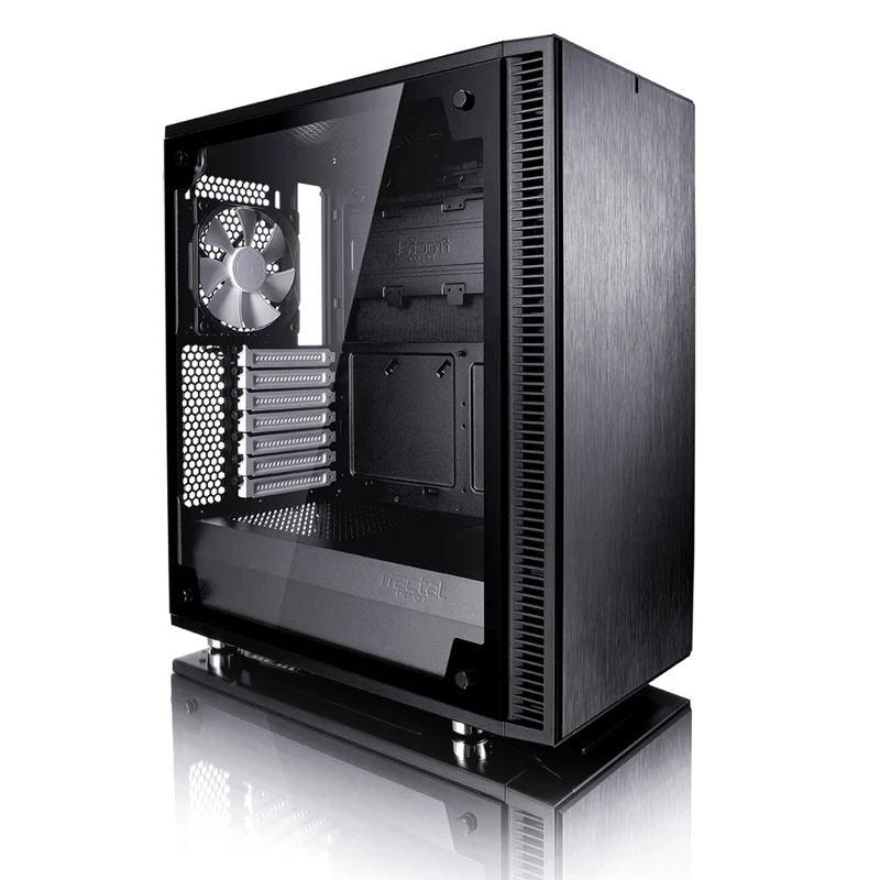 Корпус Fractal Design Define C TG черный без БП ATX 5x120mm 4x140mm 2xUSB3.0 audio bott PSU