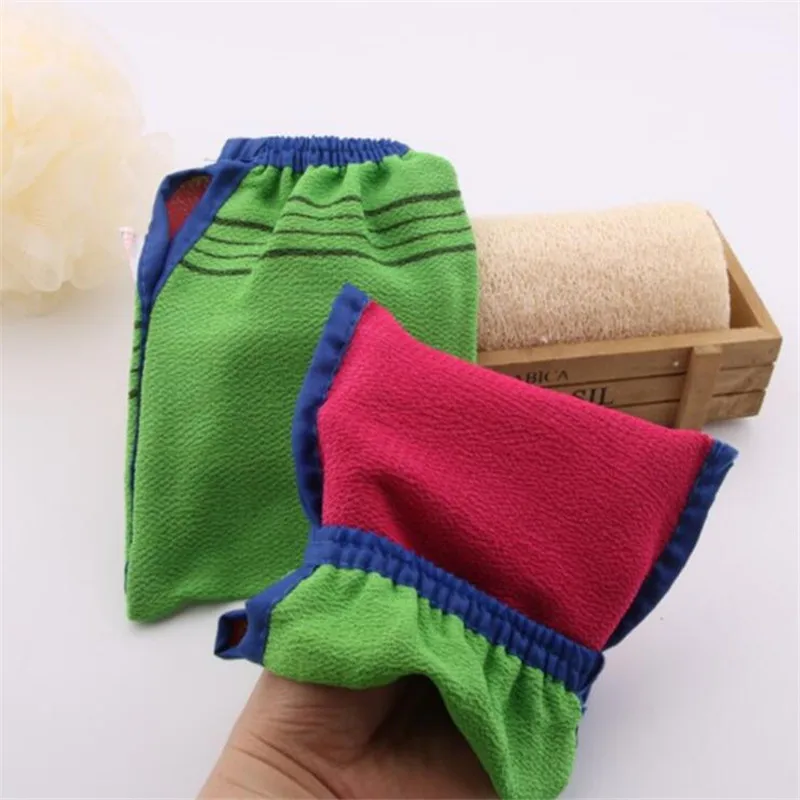 1Pc Shower Spa Exfoliator Two-sided Bath Glove Body Cleaning Scrub Mitt Rub Dead Skin Removal Magic Peeling Glove 2