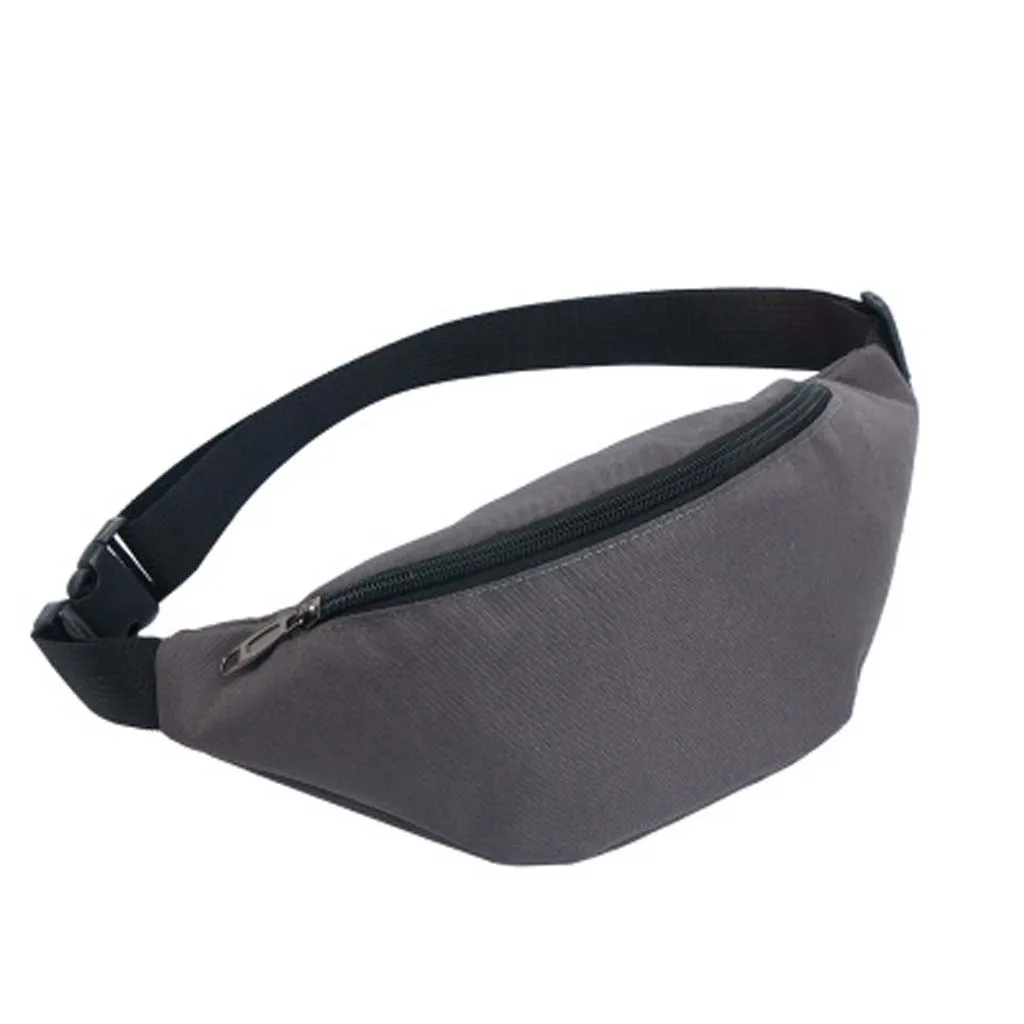 Поясная сумка для женщин унисекс с карманом для спорта на открытом воздухе поясная сумка для денег Телефон Черная сумка-пояс Сумка Sac banana femme нагрудная сумка - Цвет: Gray
