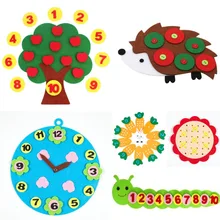 Enseñanza jardín de infantes hecho a mano, Manual, tejido de tela, Juguetes educativos de Aprendizaje Temprano de bebé Montessori, enseñanza, ayuda, matemáticas, Juguetes