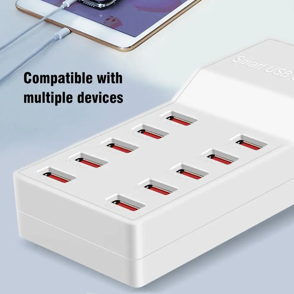 T8 мульти быстрое зарядное устройство USB зарядка несколько 10 USB телефон зарядная станция Универсальный usb-хаб Смарт зарядное устройство