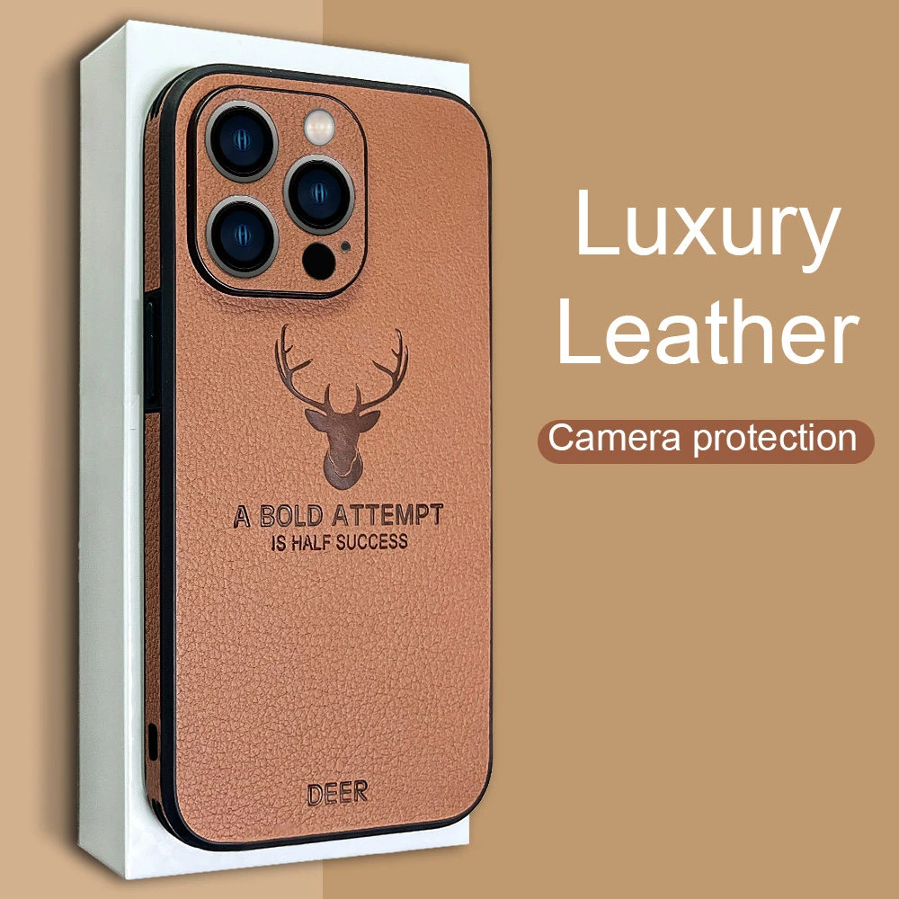 clear iphone 11 Pro Max case Deer Leather Soft Phone Case For iPhone 13 Pro Max 12 11 XS Max XR X 8 7 Plus 13 12 Pro Shockproof Camera Protection Back Cover clear iphone 11 Pro Max case