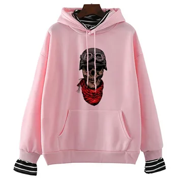 

Glasses Skull Funny Sweatshirt Printed Casual Shirts Long Sleeve Winter&spring Women Hipster Sweatshirts