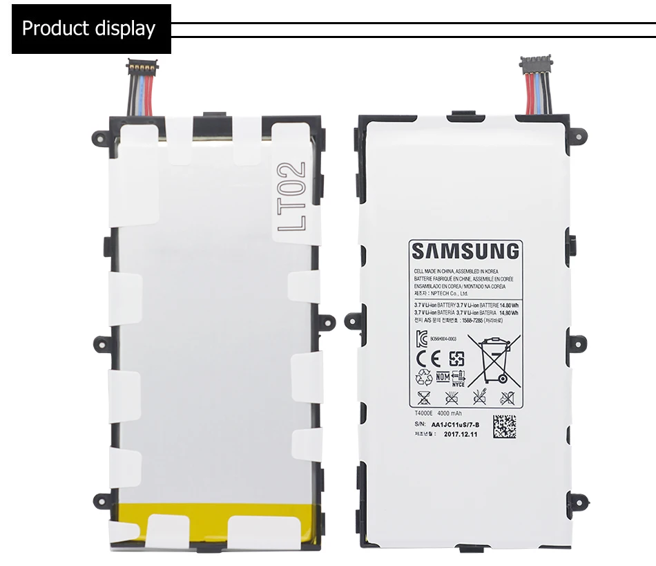 Оригинальная батарея samsung T4000E для samsung Galaxy Tab 3 7,0 T211 T210 T215 T210R T217A SM-T210R T2105 P3210 P3200 4000 мА-ч