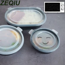 ZEQIU одноразовый Ланч-бокс с матовой крышкой микроволновые нагревательные упаковочные контейнеры 280 мл/360 мл/500 мл(черный/белый