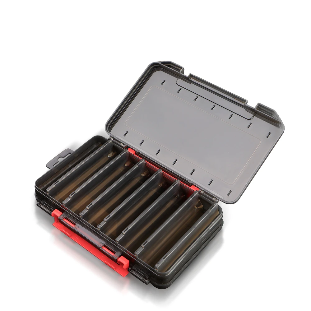 

TIANNSII коробка для рыбалки с 14 отделениями коробка для приманки крючков хранение рыболовных аксессуаров Двусторонняя коробка для рыболовных снастей