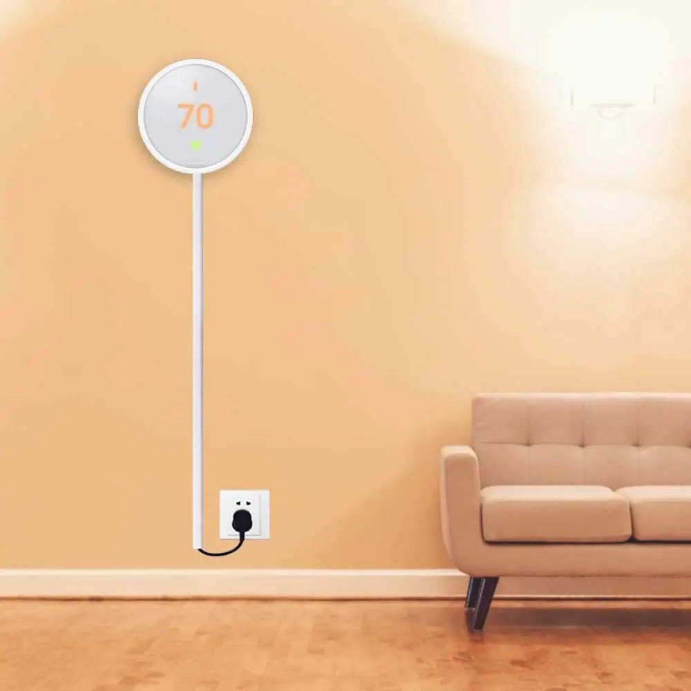 Wall Cable Cover White Cable Channel Cord Concealer to Hide a Single Ethernet and Speaker Wire at Home or in The Office