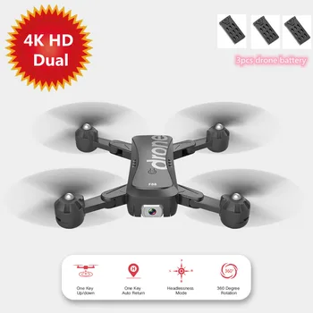 

New Optical Flow Positioning WIFI FPV Drone With 4K Wide Angle HD Dual Camera Foldable Quadcopter Long Time Flying Aircraft Gift