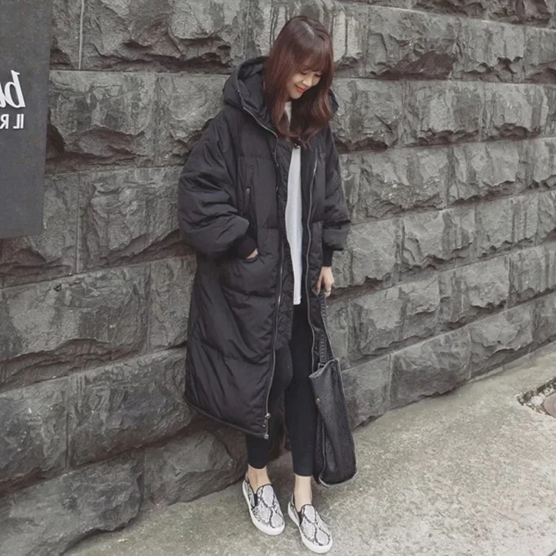 

La lian ban Couples down Jacket Students Plus-sized Long Version Celebrity Style 8626 Korean-style WOMEN'S Wear WOMEN'S Cotton P