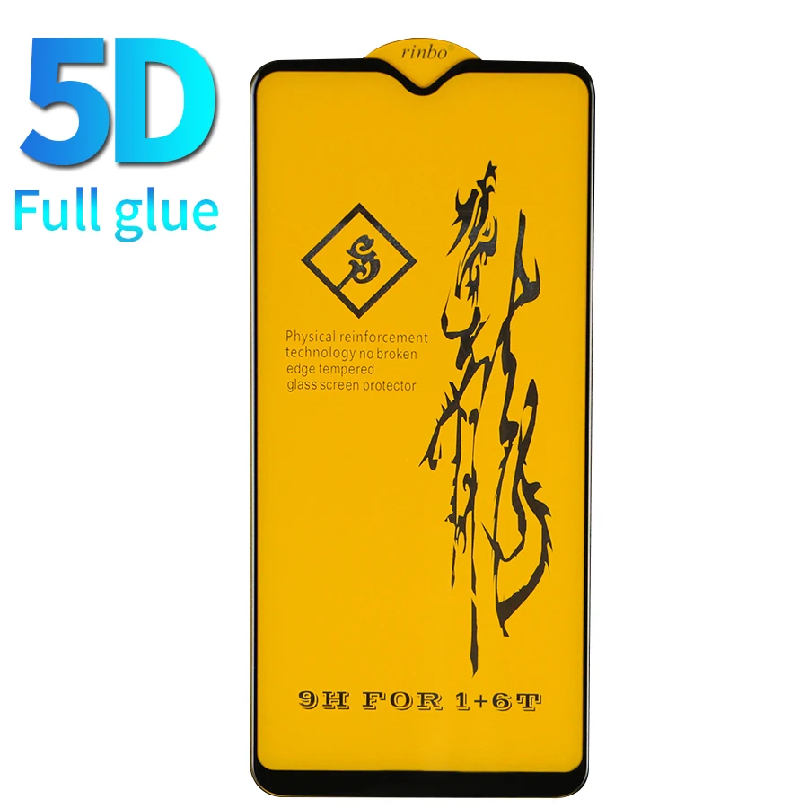5D For Oneplus 6T Tempered Glass Screen Protector Full Cover Adhesive Glue Protective Film Oneplus6T One plus 1+6T | Мобильные