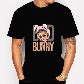 

Summer Men Funny Bad Bunny T Shirt O Neck Short Sleeve Rabbit T-shirt Casual Clothes Teenager Boy Tee Shirt Hipster Streetwear