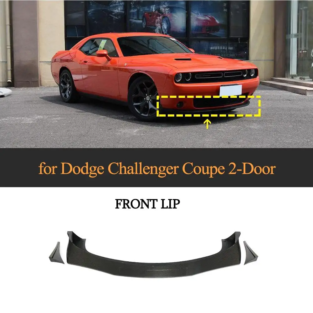 Для GT TA Dodge Challenger- автомобильный передний бампер губы разветвители углеродного волокна бампер спойлер