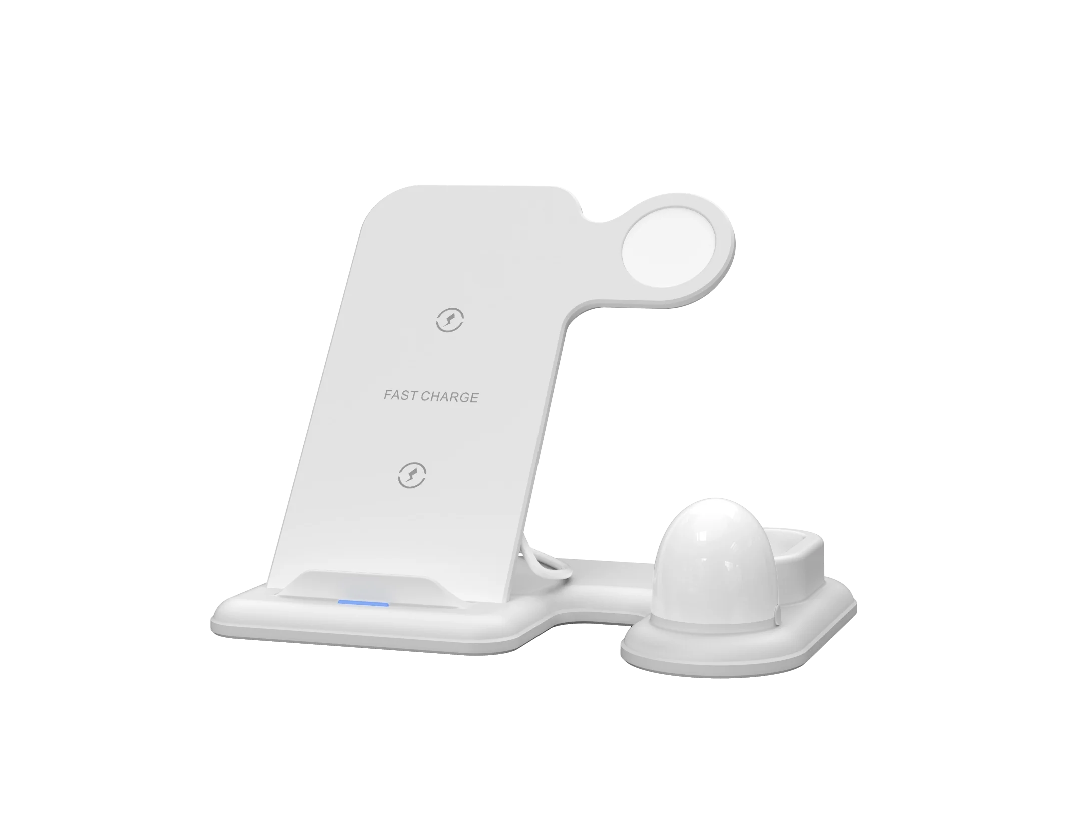 4 в 1 держатель для быстрой зарядки 10 Вт для Apple Smartwatch iPhone X XS XR MAX 7 8 Plus Airpods 1 2 Док-станция легкое Беспроводное зарядное устройство - Цвет: Белый