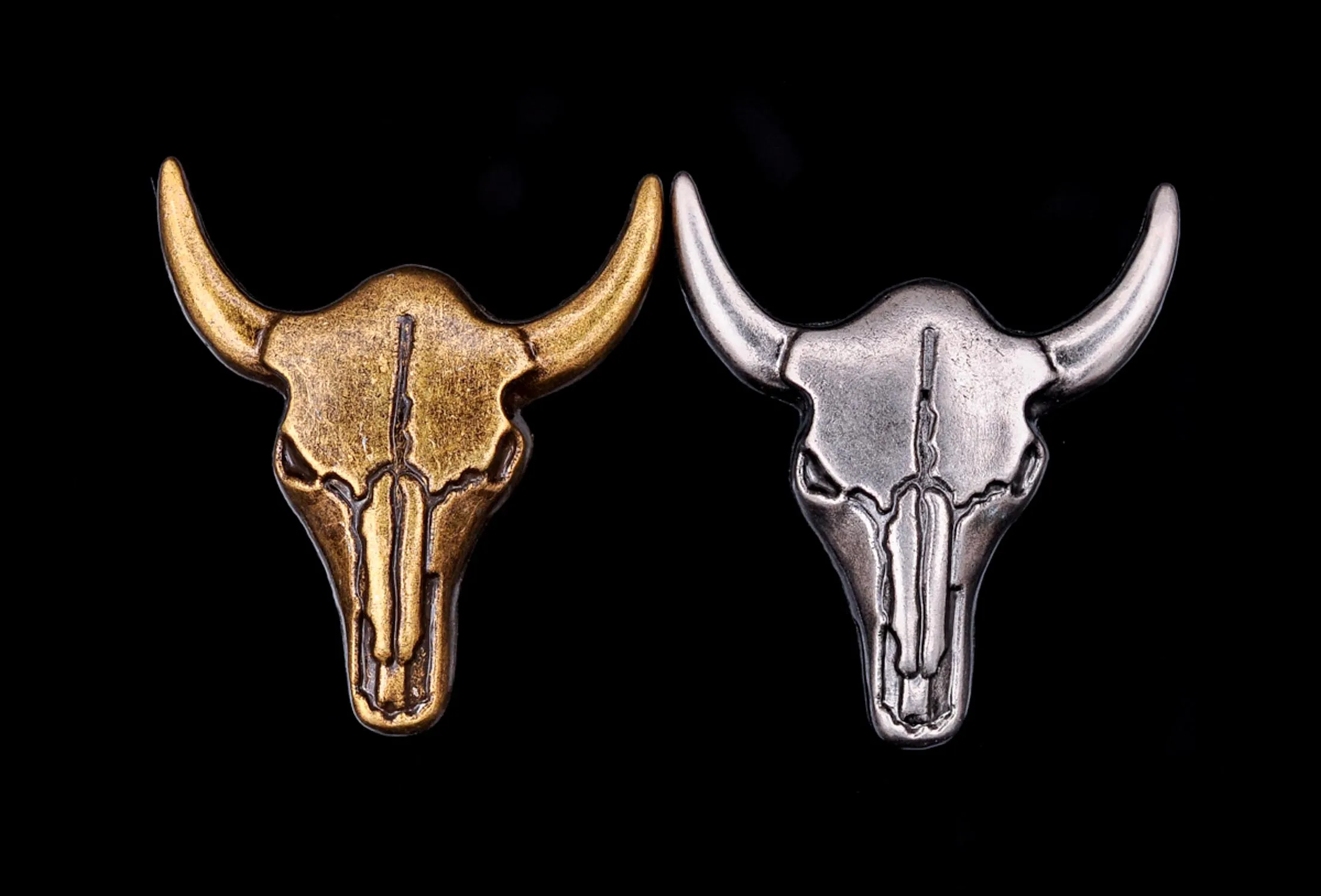 10 шт. античный серебряный западный ковбой Техасский бык Buffalo Longhorn Голова Череп кожевенное ремесло седло Conchos Западный Декор отвертка