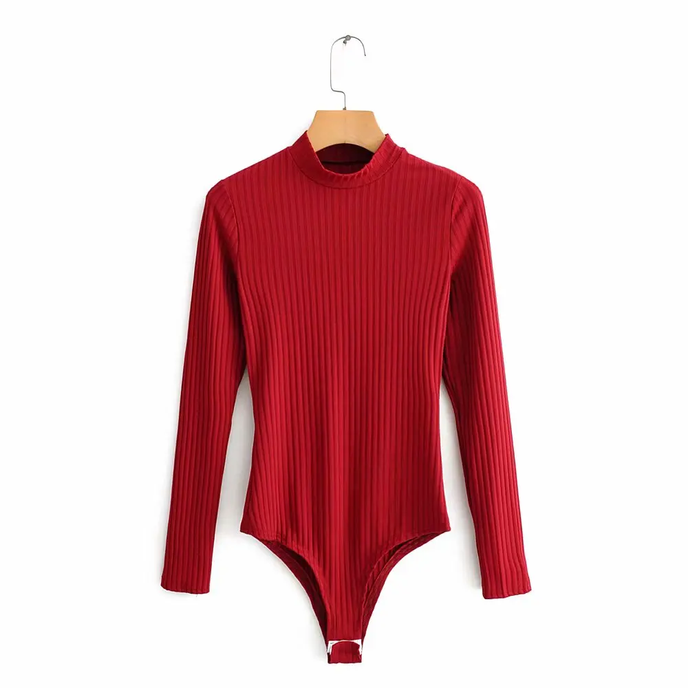 

2019 Autumn Long Sleeve Solid color Turtleneck Female Tops Slim Fashion Basic Body