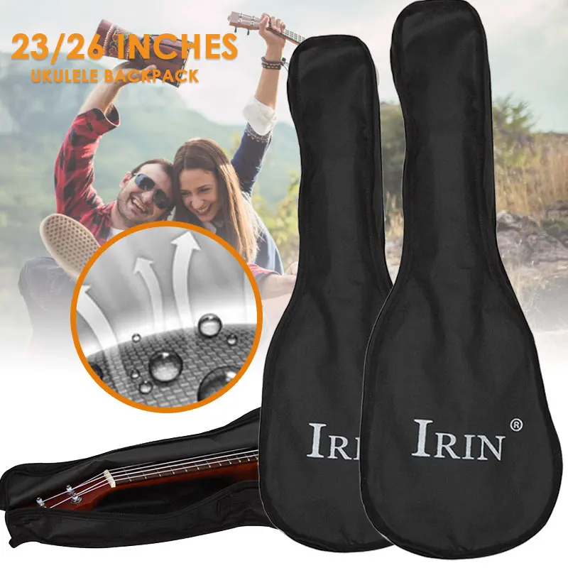 

Black Part Practical Small Guitar Bag Soft Musical Accessary Portable Ukulele Case One Hand Strap Handbag Backpack Concert
