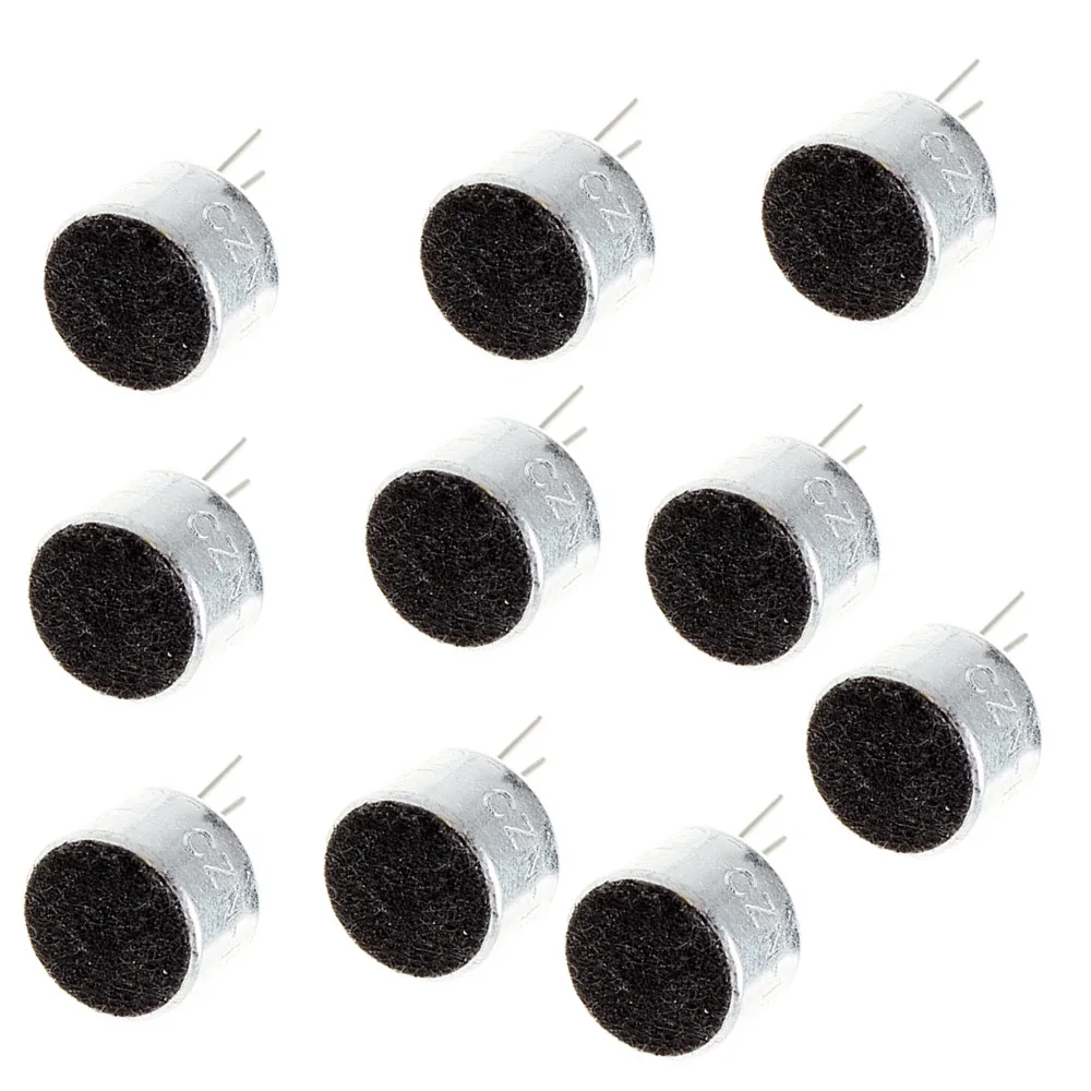 Цилиндрический Электрический конденсаторный микрофон с 2 контактами 6x5 мм для