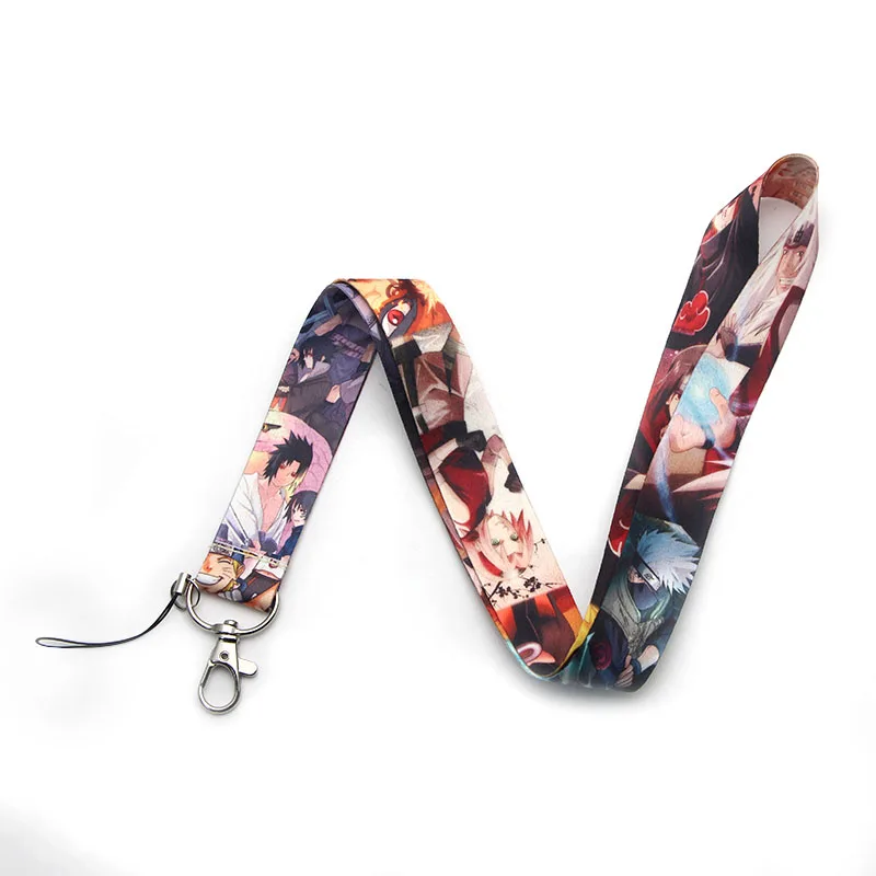 PC110 Naruto lanyards id badge holder ID Card Pass Gym Mobile Phone USB Badge Holder Hang Rope Lanyard key strap