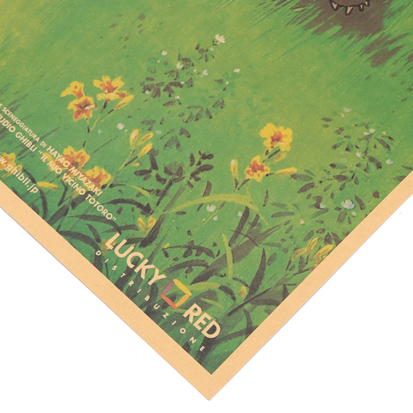 Мой сосед постер Тоторо Хаяо Миядзаки мультфильм аниме декоративная наклейка на