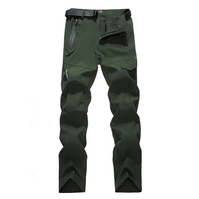 JACKSANQI мужские тонкие походные брюки быстросохнущие Летние виды спорта на открытом воздухе водонепроницаемые рыбалка кемпинг альпинизм мужские брюки RA317 - Цвет: Army Green