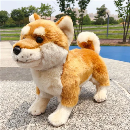 Fancytrader 12'' Mini Simulation Shiba Inu Plush Toy Stuffed Akita Dog Toy Plush Toy Kids Gift Home Decoration 30x24cm (6)