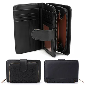 

Women PVC Short Wallet Hollow Purse Multi Card Holder Small Organizer Best Sale-WT