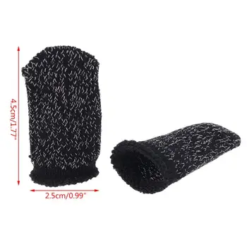 

1Pair Sweat-Proof Knitted Fabric Finger Cover Game Touch Screen Finger Sleeves