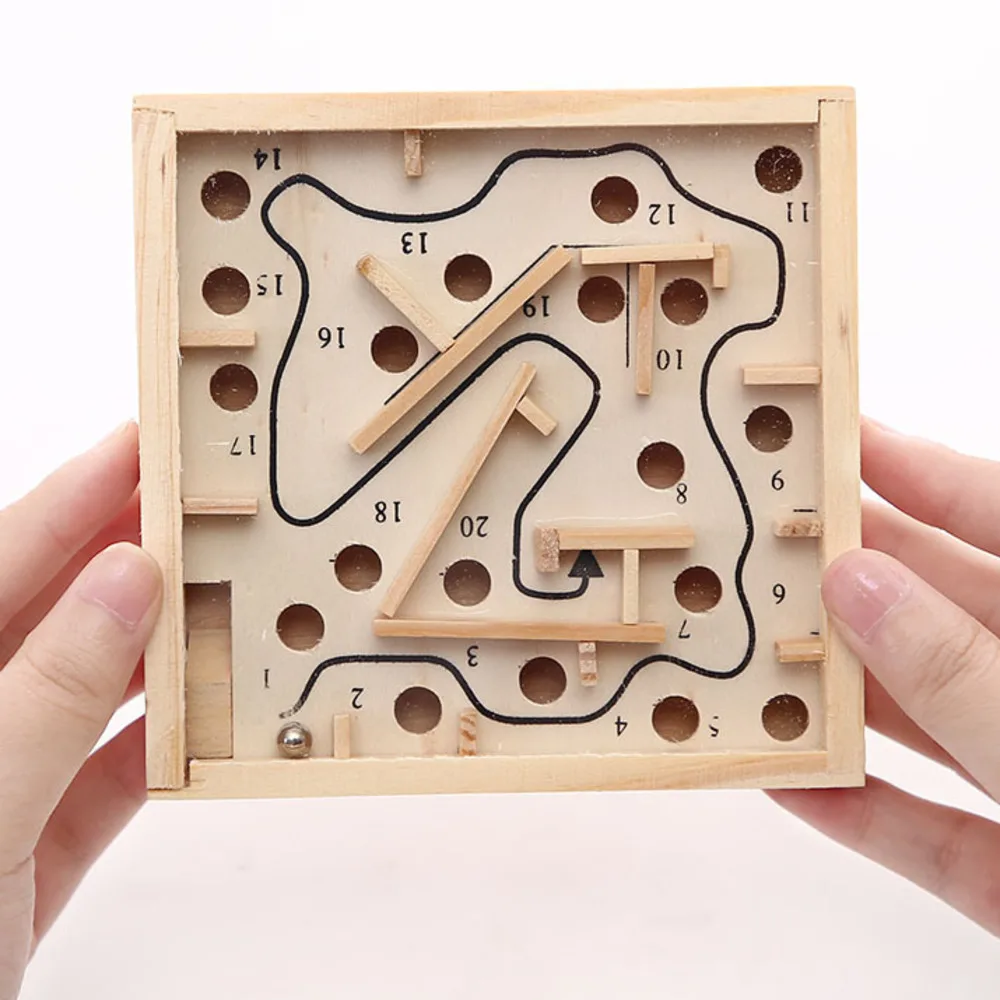 

Wooden Children's Educational Party Games Labyrinth Table Board Game Toys Balance Puzzles Kids Montessori Party Games Toy Gift