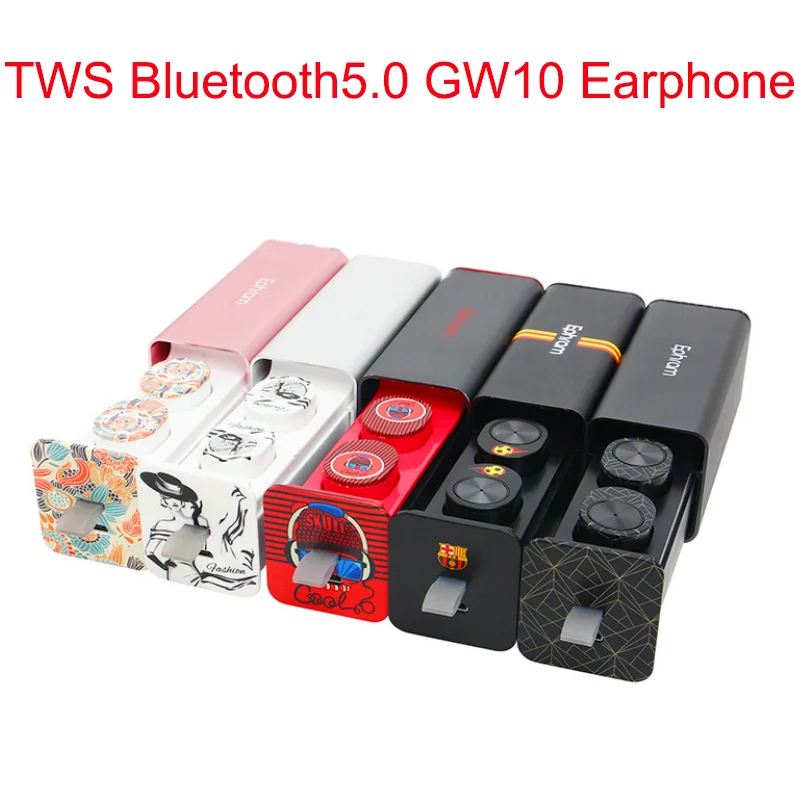 TWS Bluetooth Wireless Earphones Stylish Stereo In-Ear Earbuds Mini Sport Run mini Invisible Bilateral Headset Bluetooth 5.0