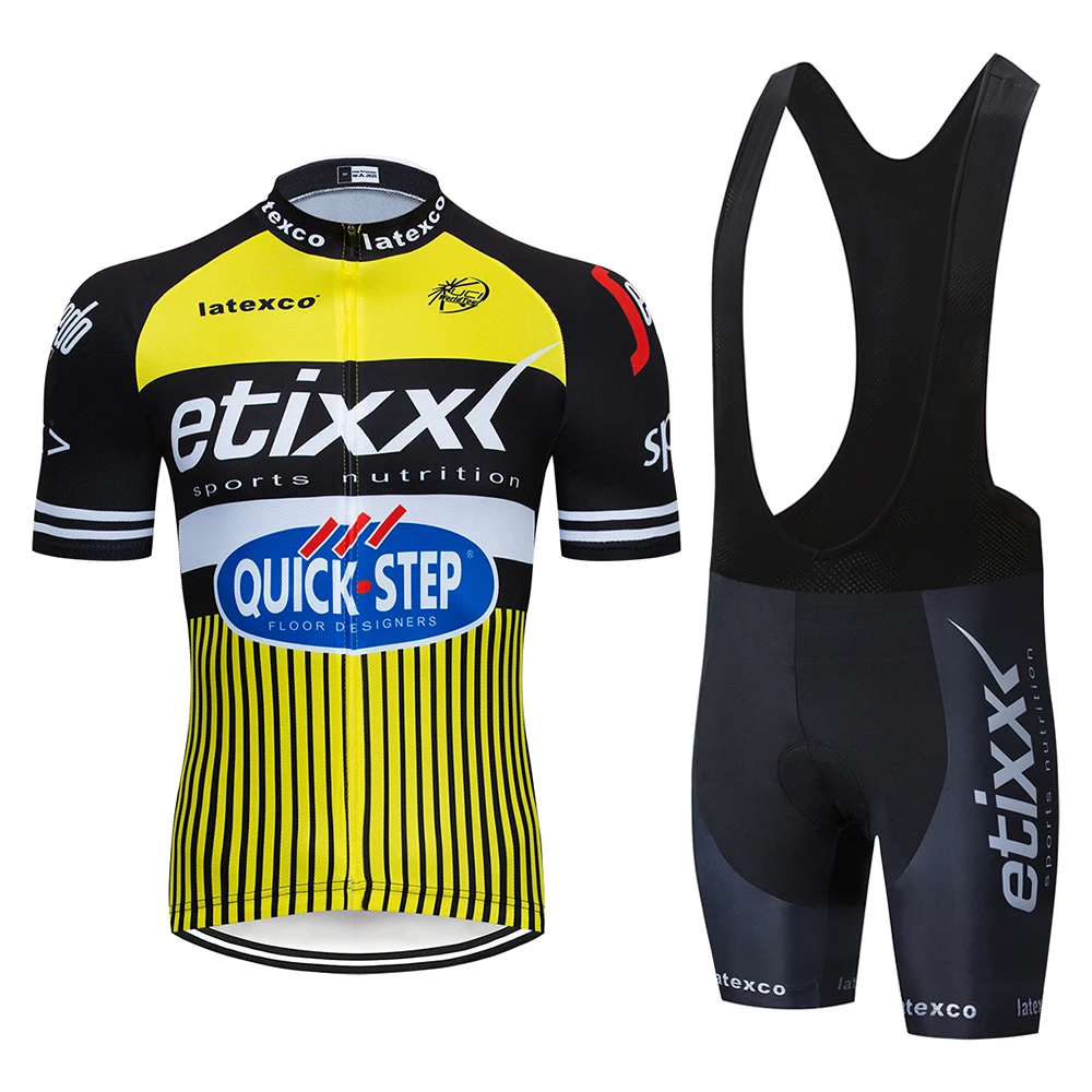 Лето UCI Quick Step Pro Team велосипедная футболка с коротким рукавом набор быстросохнущая Ropa Ciclismo мужская велосипедная одежда Дышащие комплекты