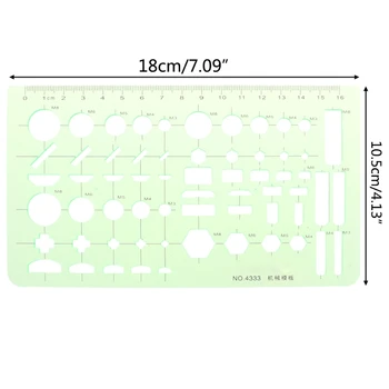 

Plastic Circles Squares Geometric Template Ruler Stencil Measuring Mechanical DXAB
