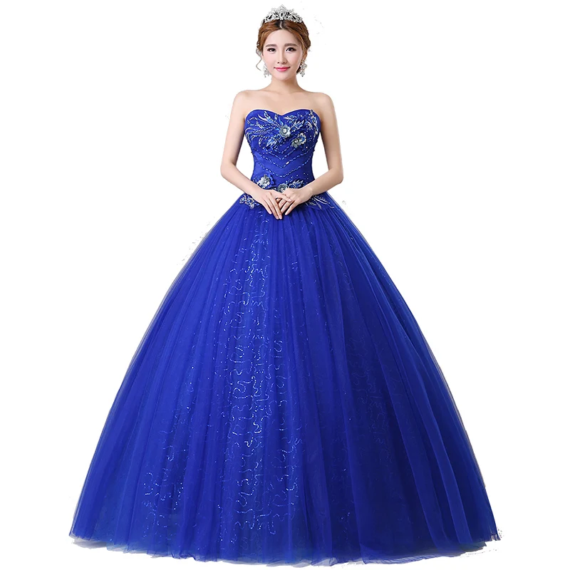 Vestido дебютантное платье для величественного бала платье для празднования 15-летия голубого цвета элегантное Тюлевое длиной до пола бусинки блестки милые 16 платья - Цвет: same as picture