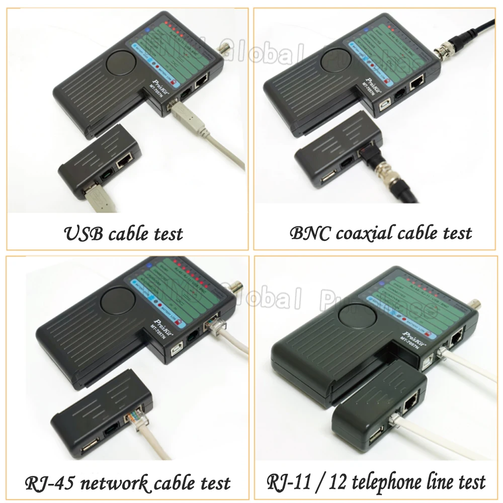 Pro'skit MT-7057N 4-in-1 network cable tester BNC USB test line telephone line detection Circuit Breaker short circuit finder
