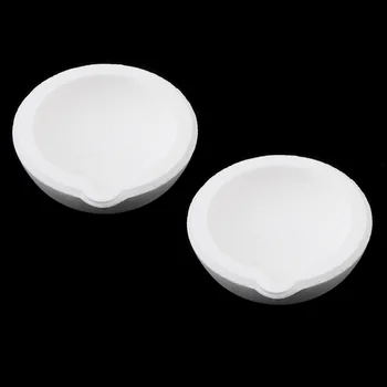

2xQuartz Silica Melting Crucible Dish Pot Cup for Gold Silver 100g 4.5x1.7cm