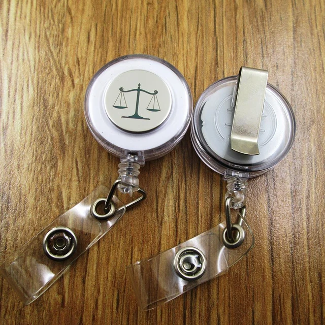 Law Scale ID Badge Reel gift for him/her friend family retractable recoil  id badge holder work fun - AliExpress