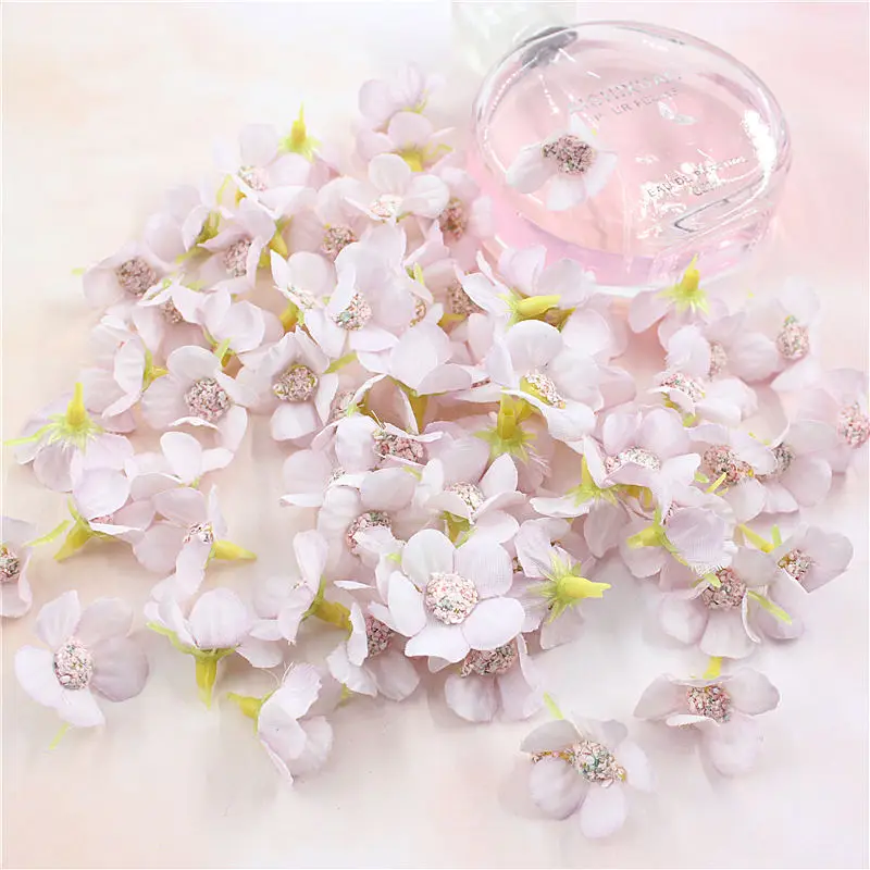 shallow purple 2 см многоцветная Маргарита Флорес cabezas мини seda flores artificiales para guirnalda Скрапбукинг hogar boda украшение - Цвет: shallow purple