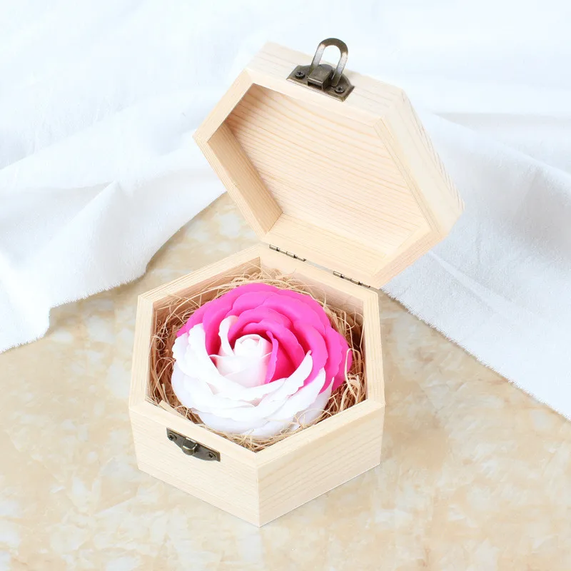 Wholesale 15 Style Colorful Preserved Roses with Wood Gift Box Roses Artificial Flowers New Year Gifts for Girls Dropshipping - Цвет: color 12