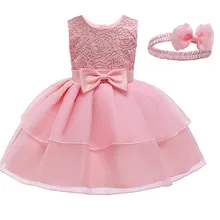 Платье на год, платье для маленьких девочек платье с бантом и цветами для маленьких девочек, вечерние платья для детей платье для крещения новорожденных
