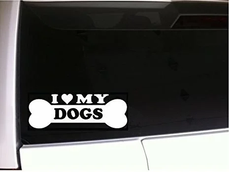 Виниловая наклейка с надписью I Love My Dogs Dog Bone наклейки изображением животных собак