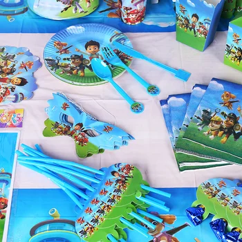 

SPIN MSATER Brithday Party Decoration Drinking Water Bottles Paper Cups Plate Tablecloth For 10pcs Kids Boys Disposable Supplies