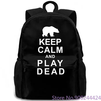 

Keep Calm and Play Dead Men's New Arrival Male Casual Boy Discounts Fashion Men Round Neck backpack