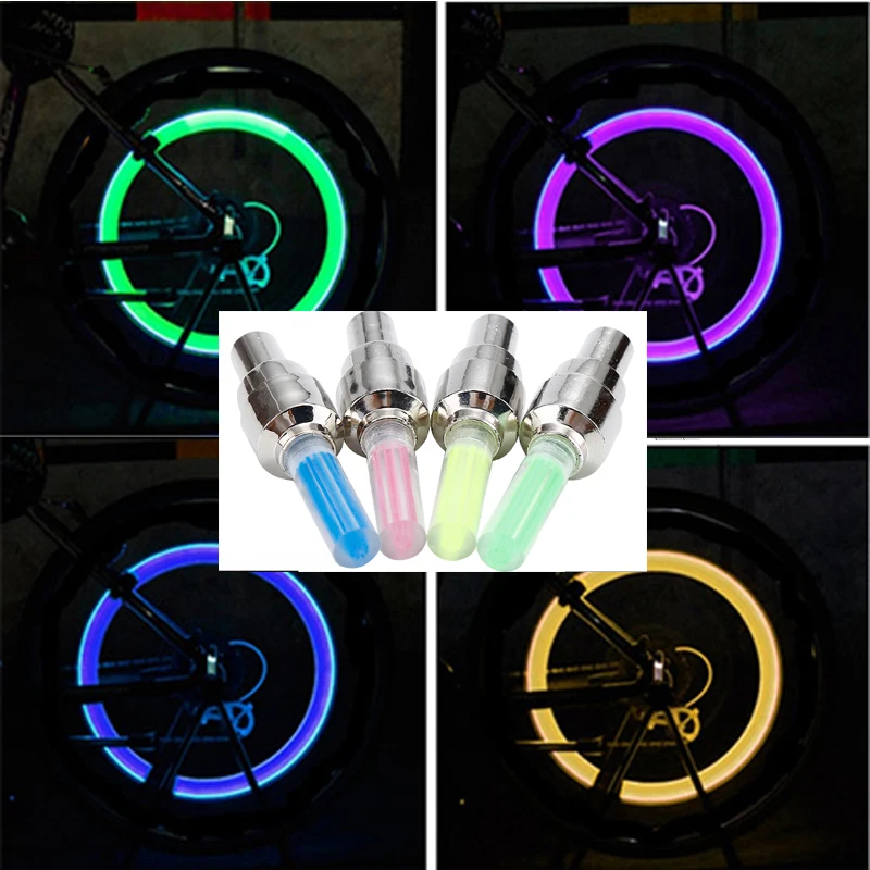1PCS Mountain Road Bike Bicycle Light stick Type Wheels Valve With LEDS Lights Tyre Tire Caps LED Lamp | Спорт и развлечения