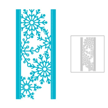 

2020 New Christmas Snowflake Edge Sewing Thread Embossing and Background Metal Cutting Dies Cut For DIY Card Scrapbooking Making