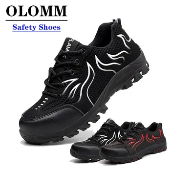 

Men Working Shoes Labor shoes light breathable deodorant work shoes men smash-proof puncture safety shoes wear-resistant labor