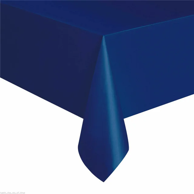 Dark blue Экологически чистые одноразовые пластиковые вечерние скатерти для свадьбы, набор столовых приборов LY005 - Цвет: Dark blue